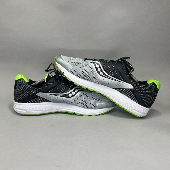 Saucony Ride 10 Running Shoes Mens Size 13 Black Grey Athletic Training Sneakers - Picture 8 of 11